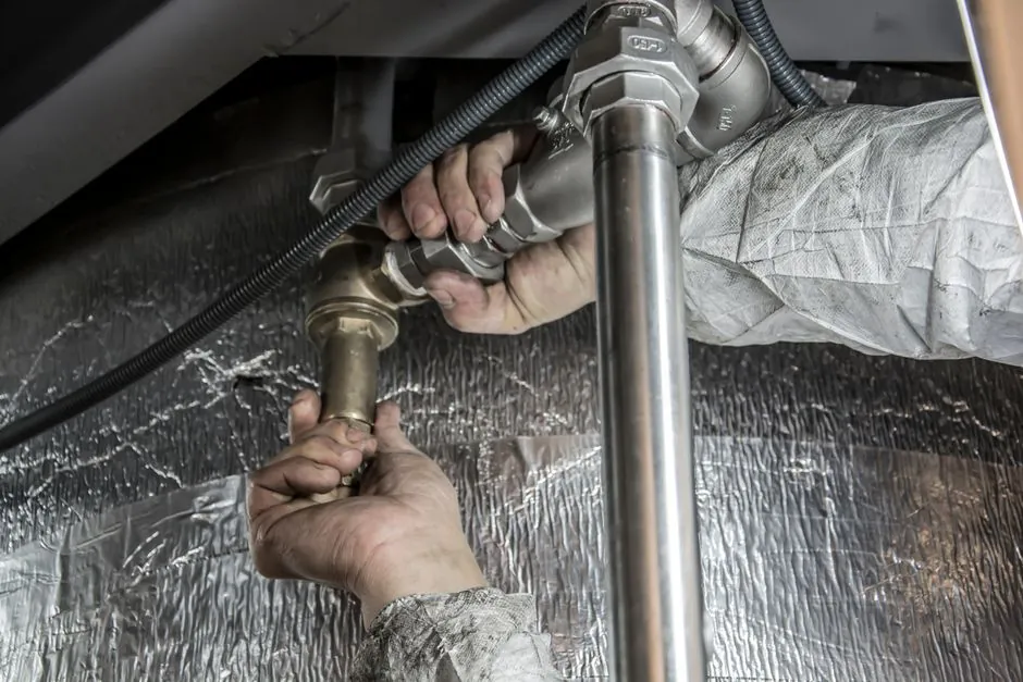 Intervention sous evier, reparation de fuite